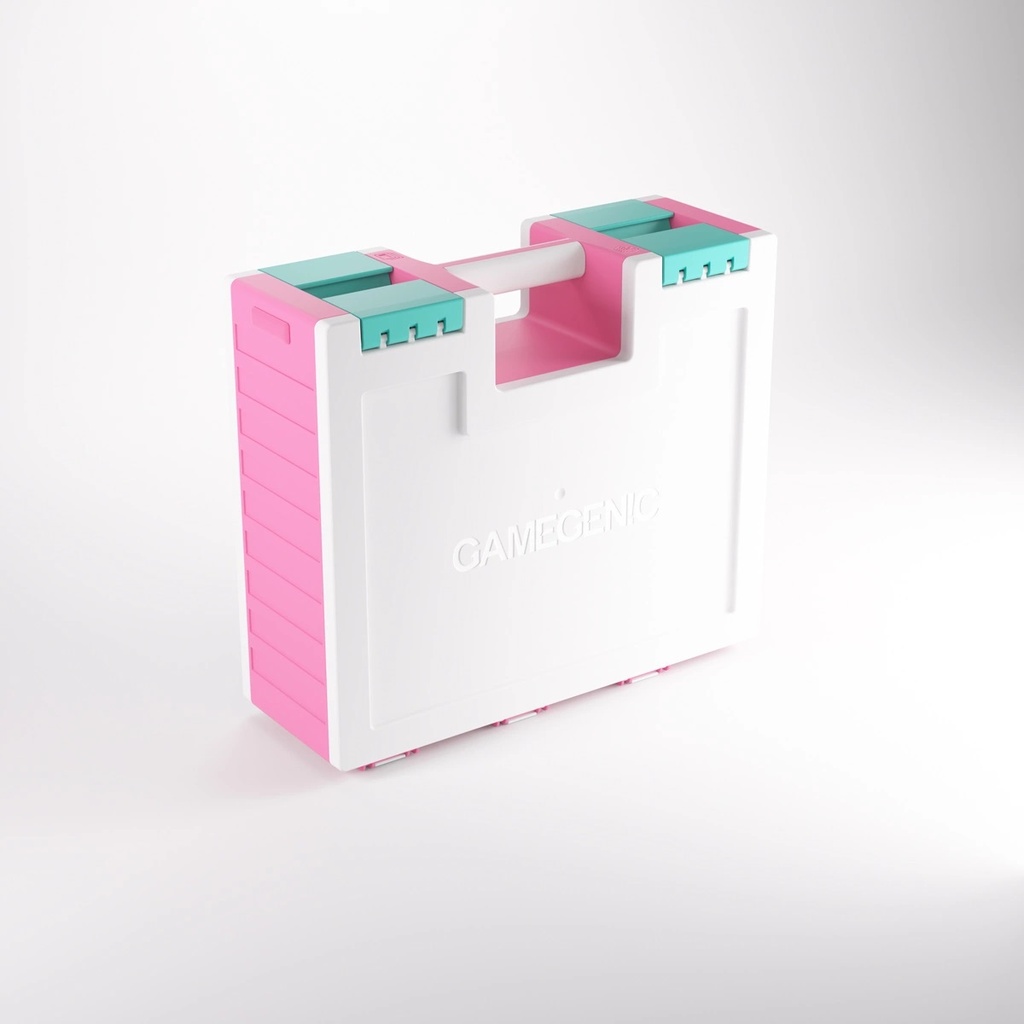 Carrier Case: Gamegenic - Game Castle (800+ Cards) - Pink/White/Teal
