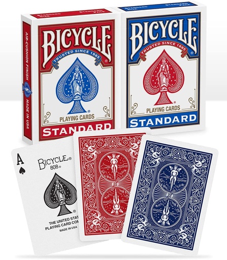 [10015462] Playing Cards: Bicycle - Standard Index Red/Blue/Black Mix