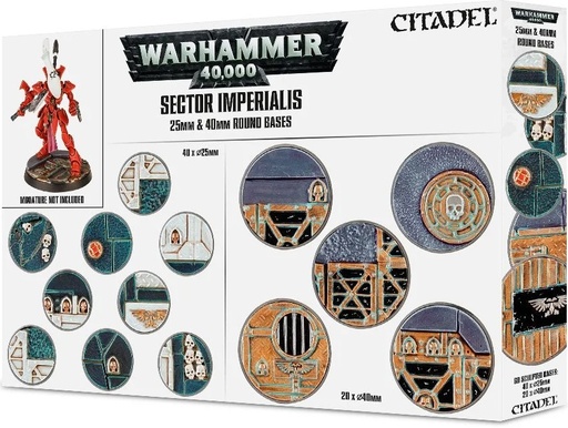 [GW66-92] WH 40K: Sector Imperialis - 25mm & 40mm Round Bases