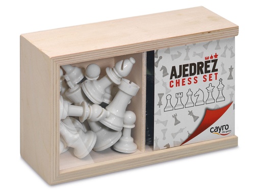 [093] Chess Pieces: Cayro - Plastic Pieces (Wooden Box)