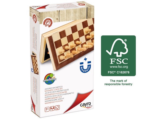 [600] Chess Set: Cayro - Magnetic Wooden Foldable