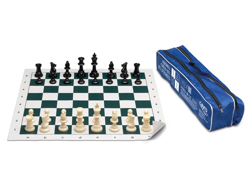[T-93] Chess Set: Cayro - School Plastic (in Carry Case)