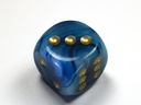 Dice: Chessex - Phantom - 30mm D6 - Teal/Gold 