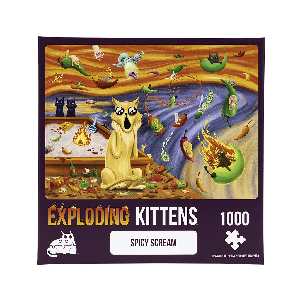 Jigsaw Puzzle: Exploding Kittens - Spicy Scream (1000 Pieces)