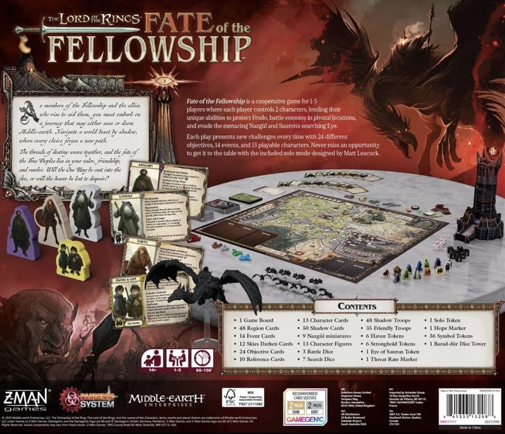 The Lord of the Rings: Fate of the Fellowship (Pandemic System)
