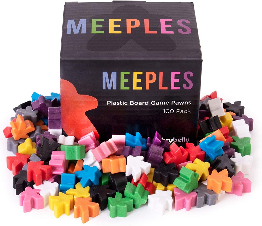 Accessories Board Games: Brybelly - Assorted Meeples, Plastic (x100)