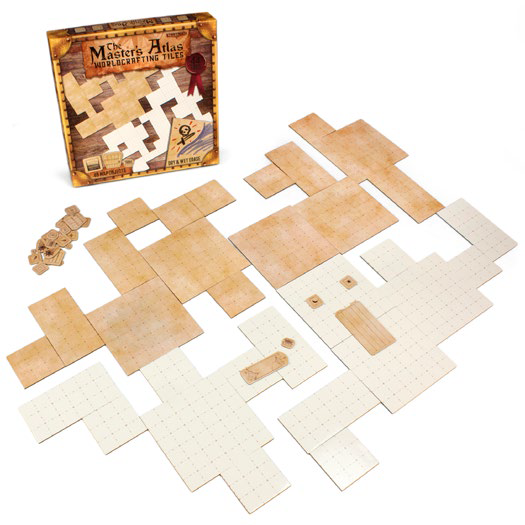 Accessories RPG: Stratagem - Master's Atlas - World Building Tiles, Blank/Parchment (44 pieces)