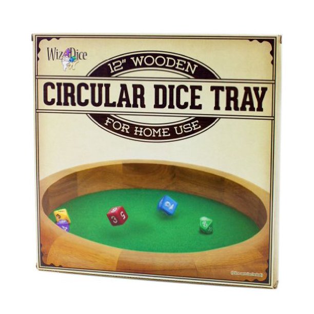 Dice Tray: Wiz Dice - Wooden, Circular (12")