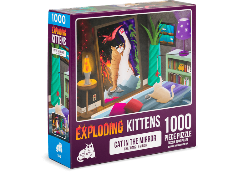 Jigsaw Puzzle: Exploding Kittens - Cat in the Mirror (1000 Pieces)