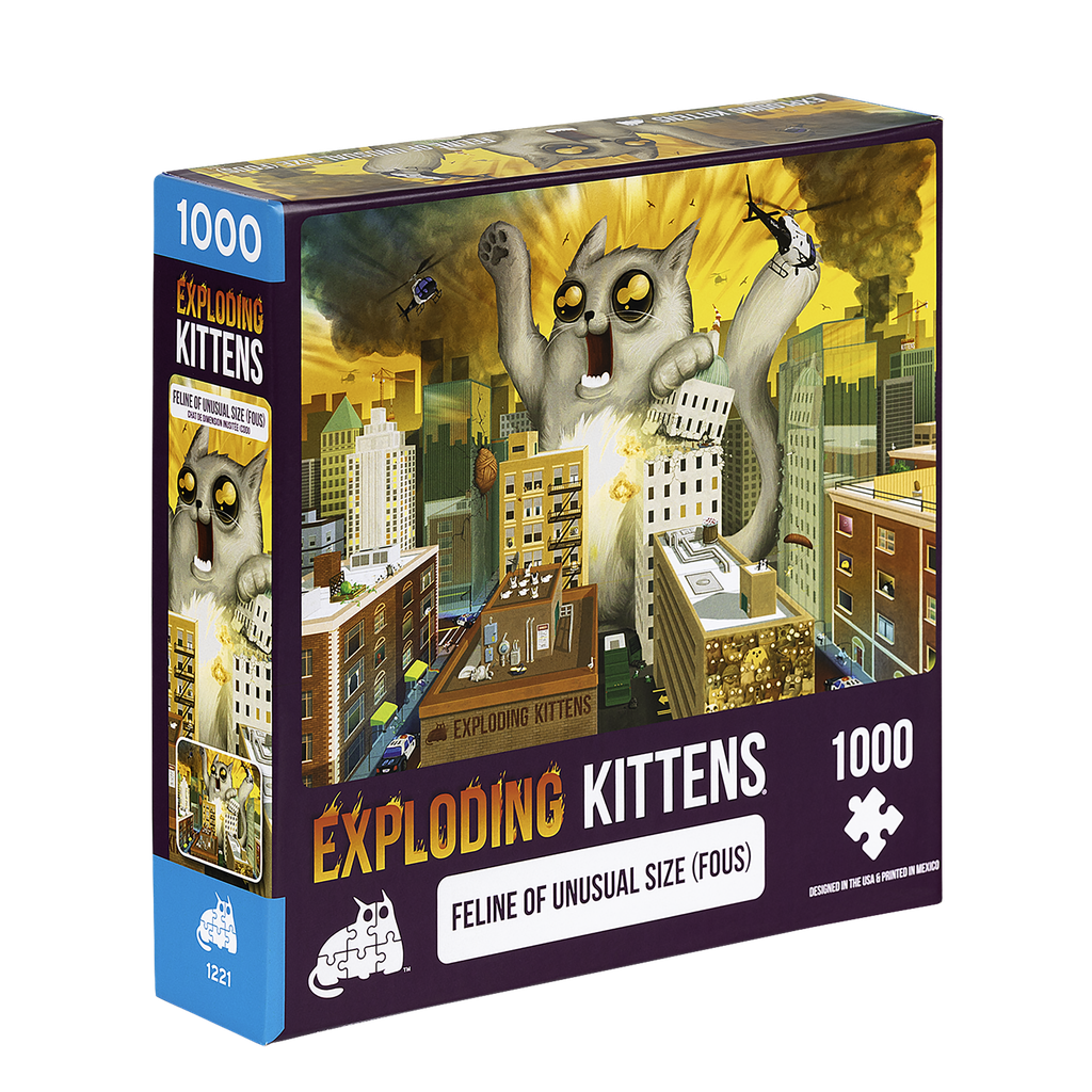 Jigsaw Puzzle: Exploding Kittens - Feline of Unusual Size (1000 Pieces)