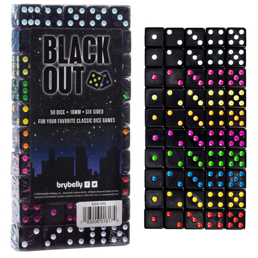 Dice: Generic - Blackout Dice (x50)