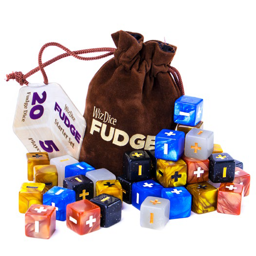 Dice: Wiz Dice - Fudge Dice - Terrestrial (x20)