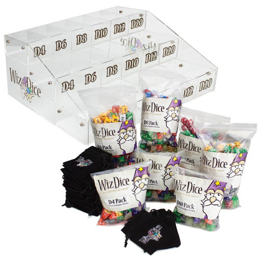 Dice: Wiz Dice - Dice Kit with Acrylic Display (x1000+)
