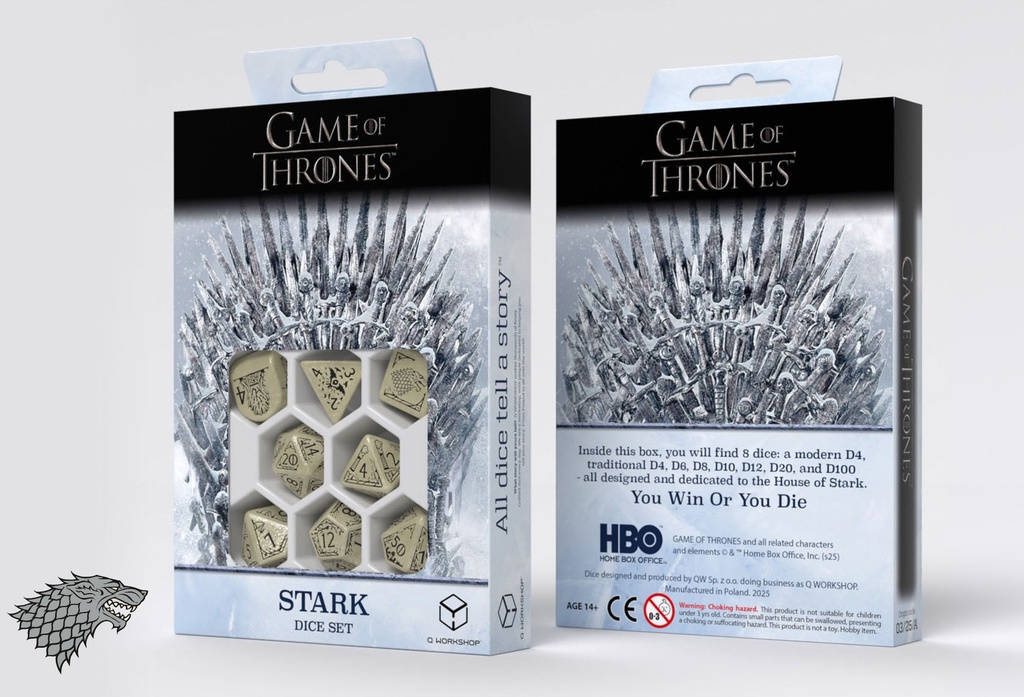 Dice: Q-Workshop - Game of Thrones - Stark Poly(x8)