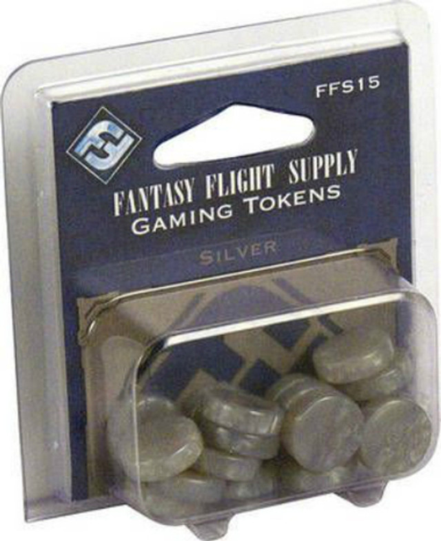 Accessories Board Games: FFG - Gaming Tokens - Silver