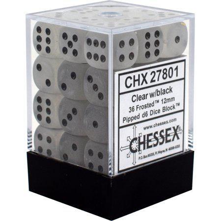 Dice: Chessex - Frosted - 12mm D6 (x36)