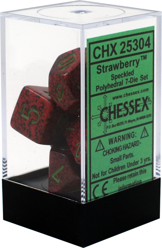 Dice: Chessex - Speckled - Poly Set (x7) - Strawberry