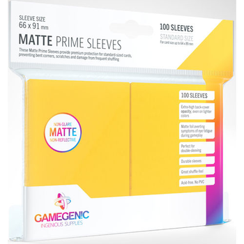 Sleeves: Gamegenic - Matte Prime (66 x 91 mm) (x100) - Yellow