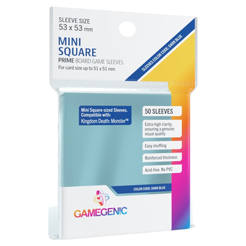 Sleeves: Gamegenic - Prime Board Game - Mini Square (53 x 53mm) (x50)