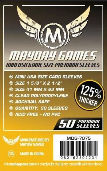 Sleeves: Mayday - Premium (x50) - Mini American (63 x 41mm)