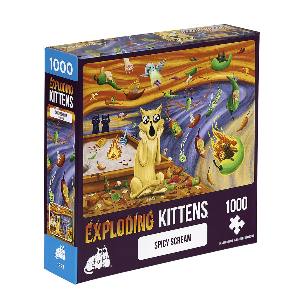 Jigsaw Puzzle: Exploding Kittens - Spicy Scream (1000 Pieces)