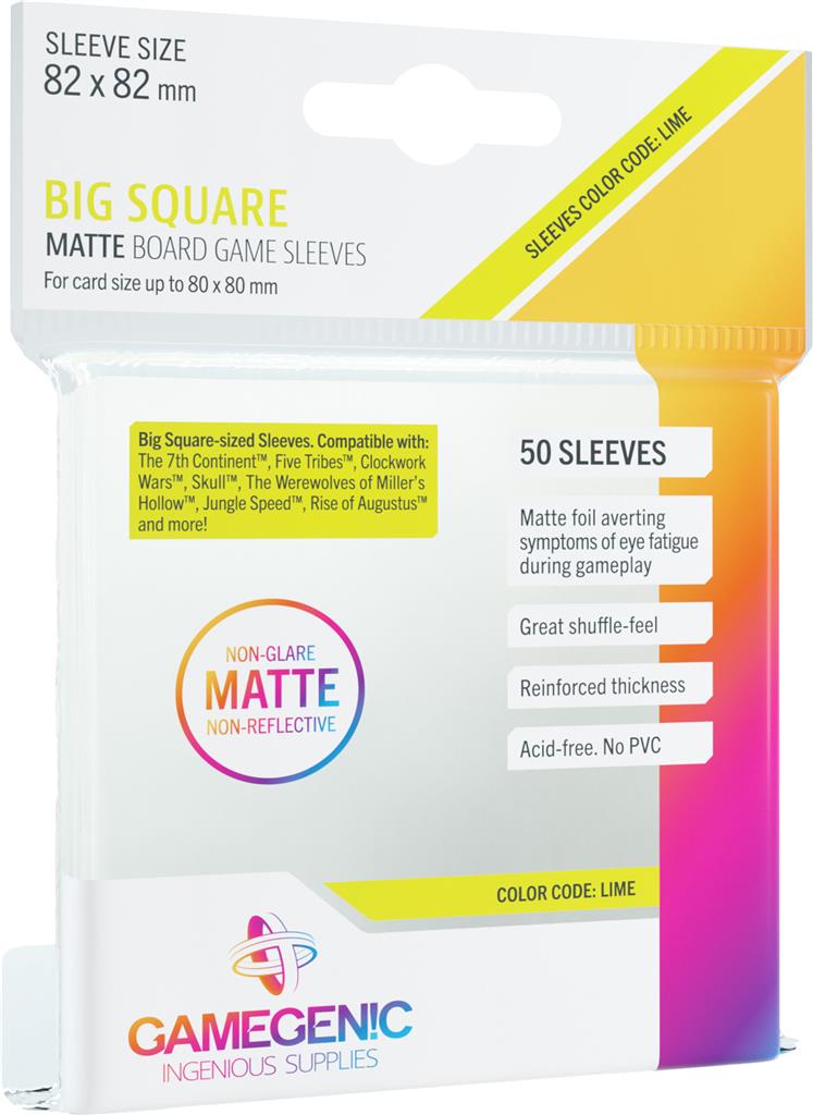 Sleeves: Gamegenic - Matte Board Game - Big Square (82 x 82mm) (x50)