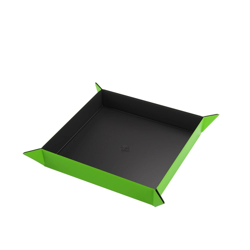 Dice Tray: Gamegenic - Square Magnetic - Black/Green