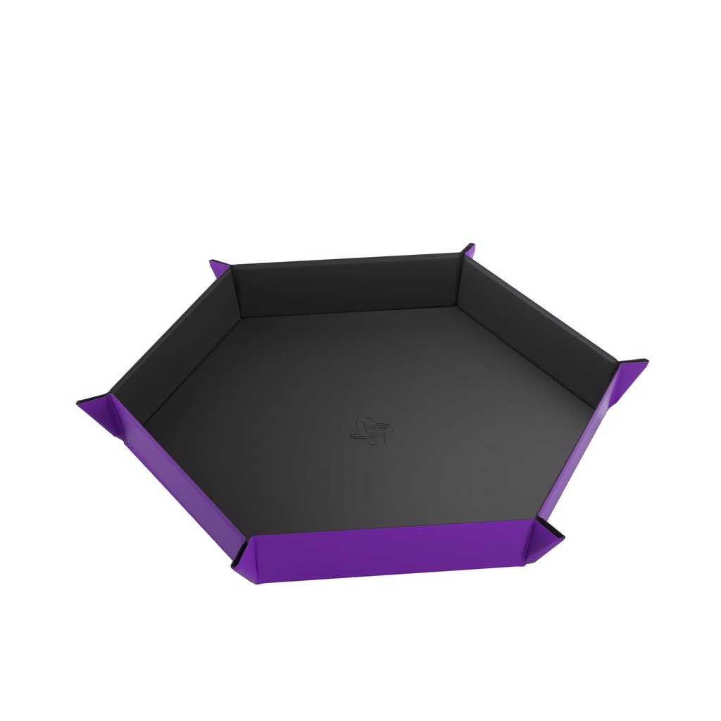 Dice Tray: Gamegenic - Hexagonal Magnetic - Black/Purple