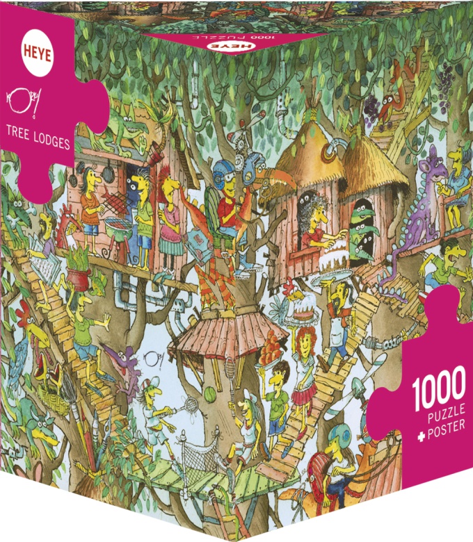 Jigsaw Puzzle: HEYE - Triangle: Paul, Tree Lodges (1000 Pieces)