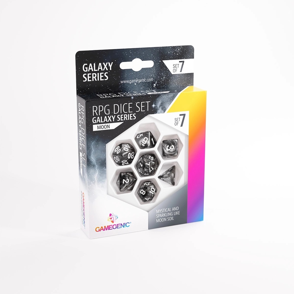 Dice: Gamegenic - Galaxy Series - Moon - RPG Dice Set (x7)