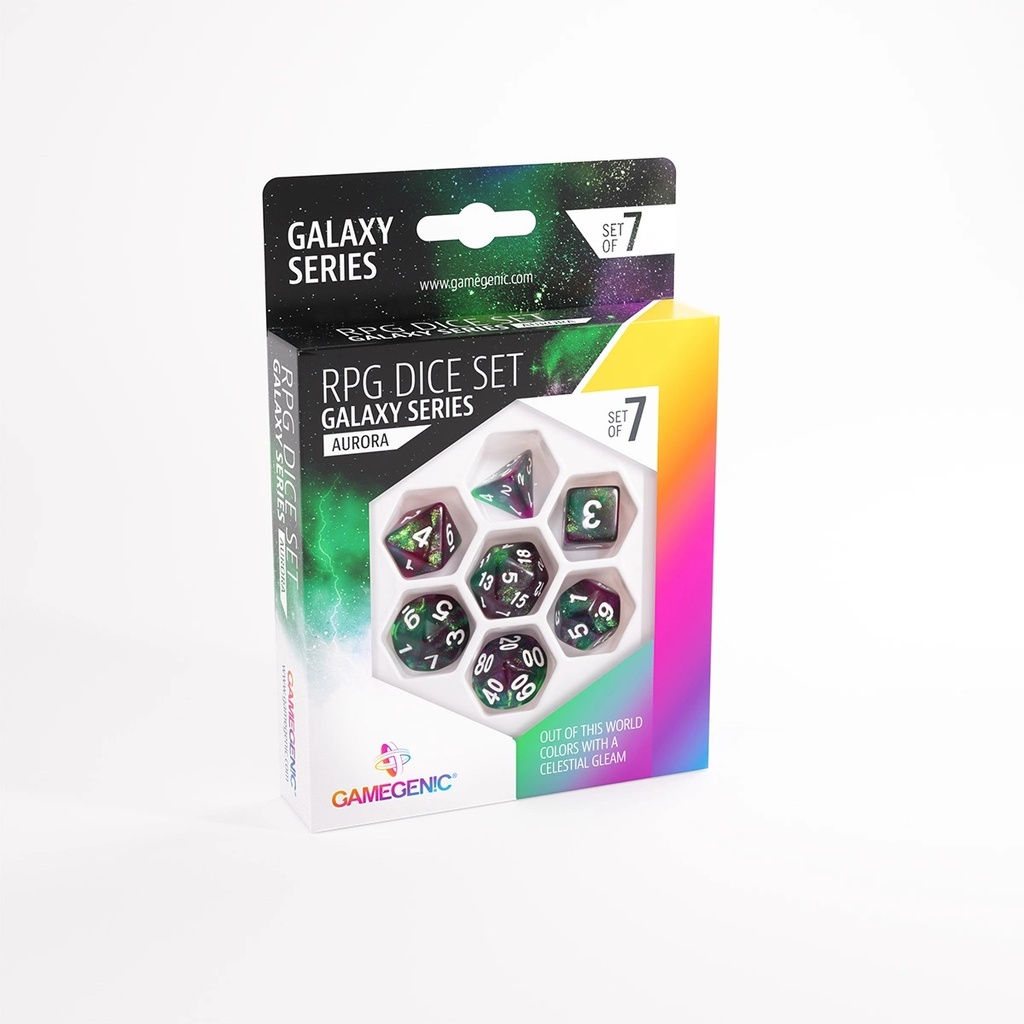 Dice: Gamegenic - Galaxy Series - Aurora - RPG Dice Set (x7)