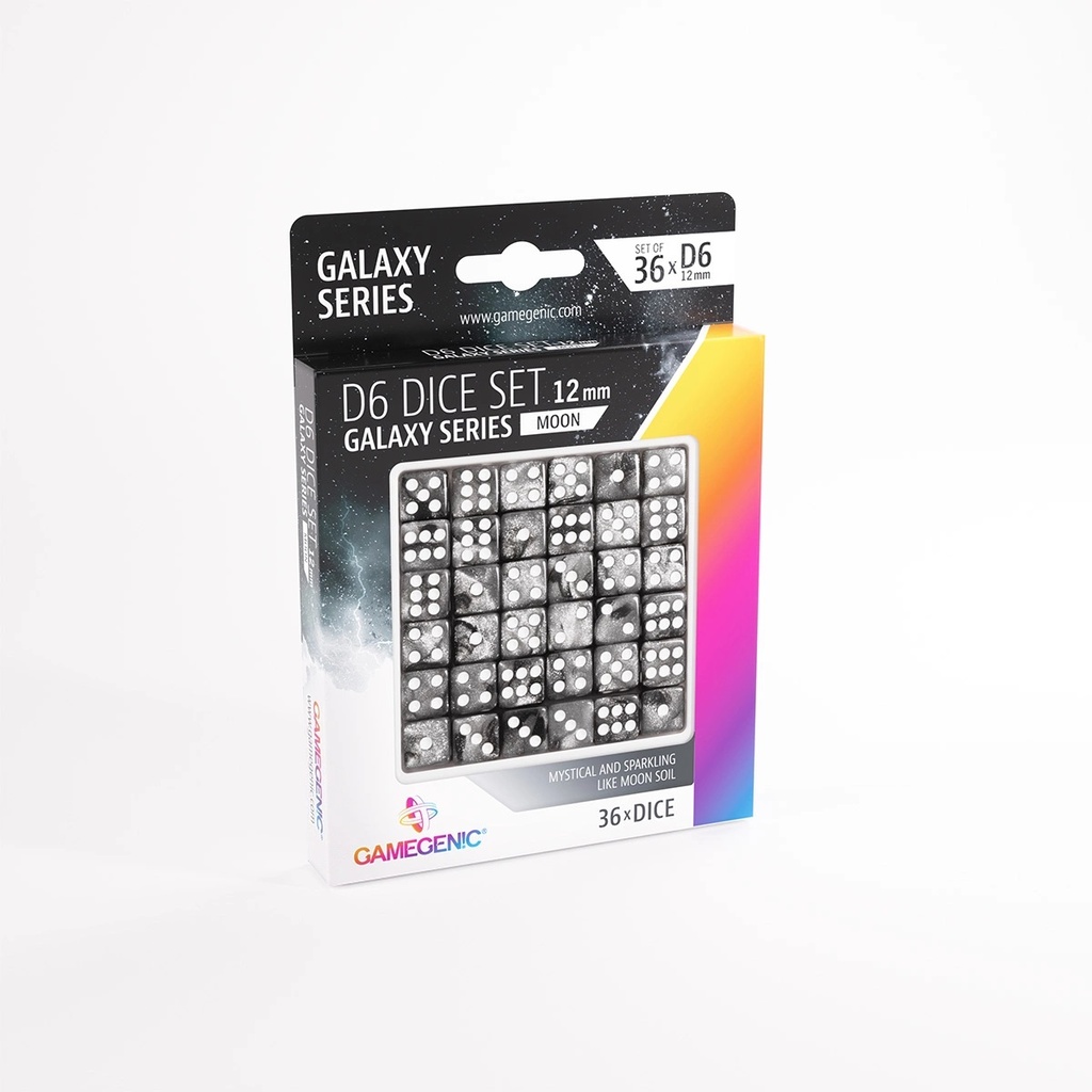 Dice: Gamegenic - Galaxy Series - Moon - D6 12mm (x36)