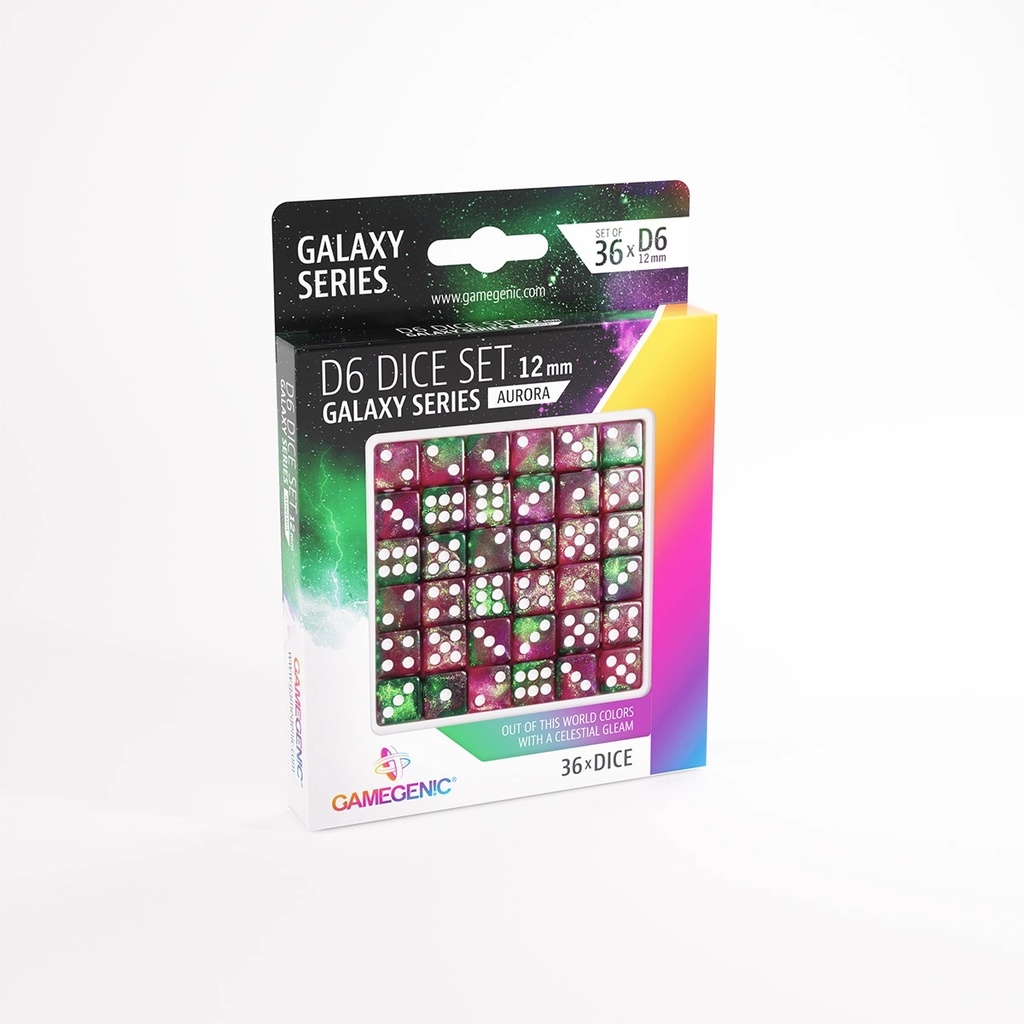 Dice: Gamegenic - Galaxy Series - Aurora - D6 12mm (x36)