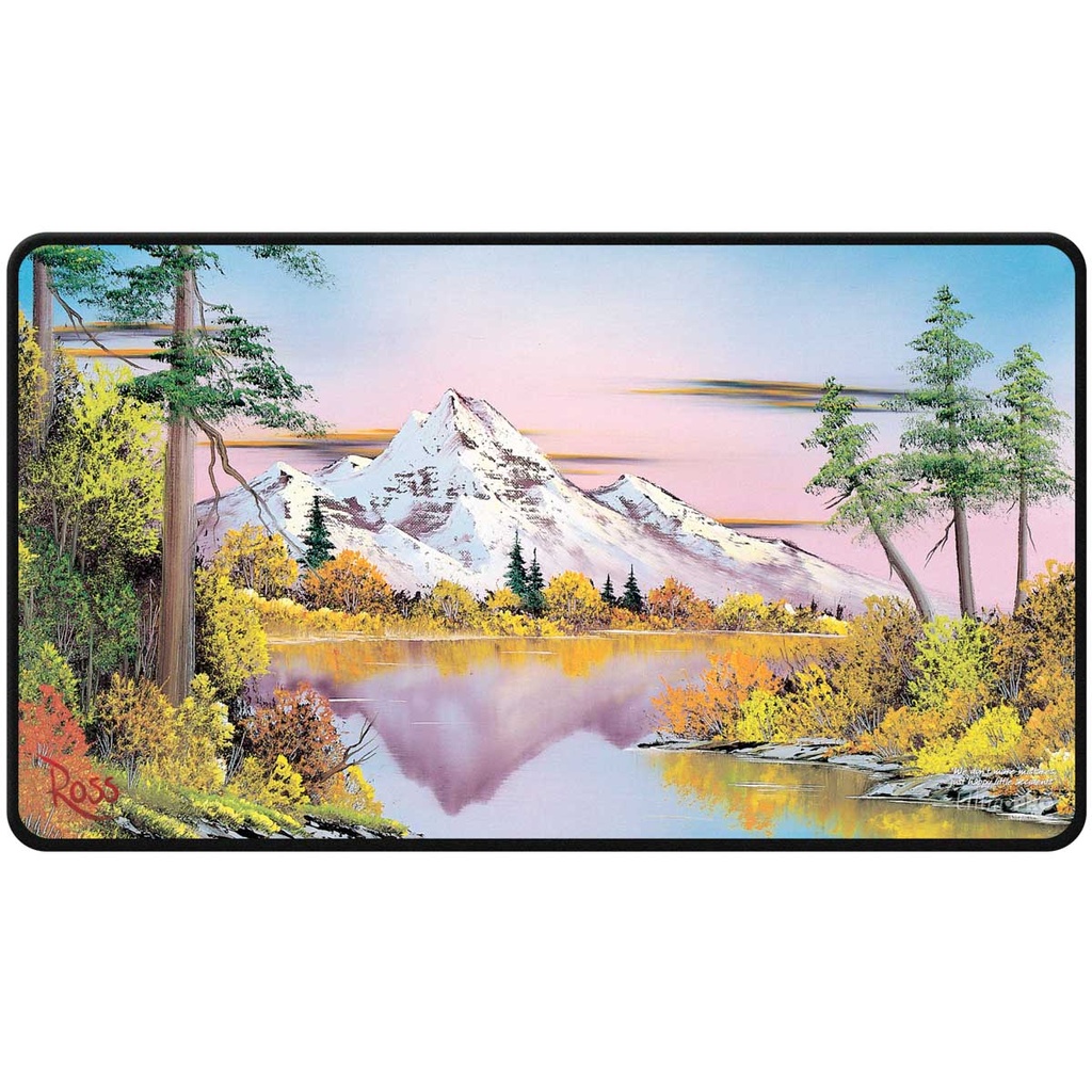 Playmat: Ultra PRO - Black Stiched - Bob Ross - Mountain Lake