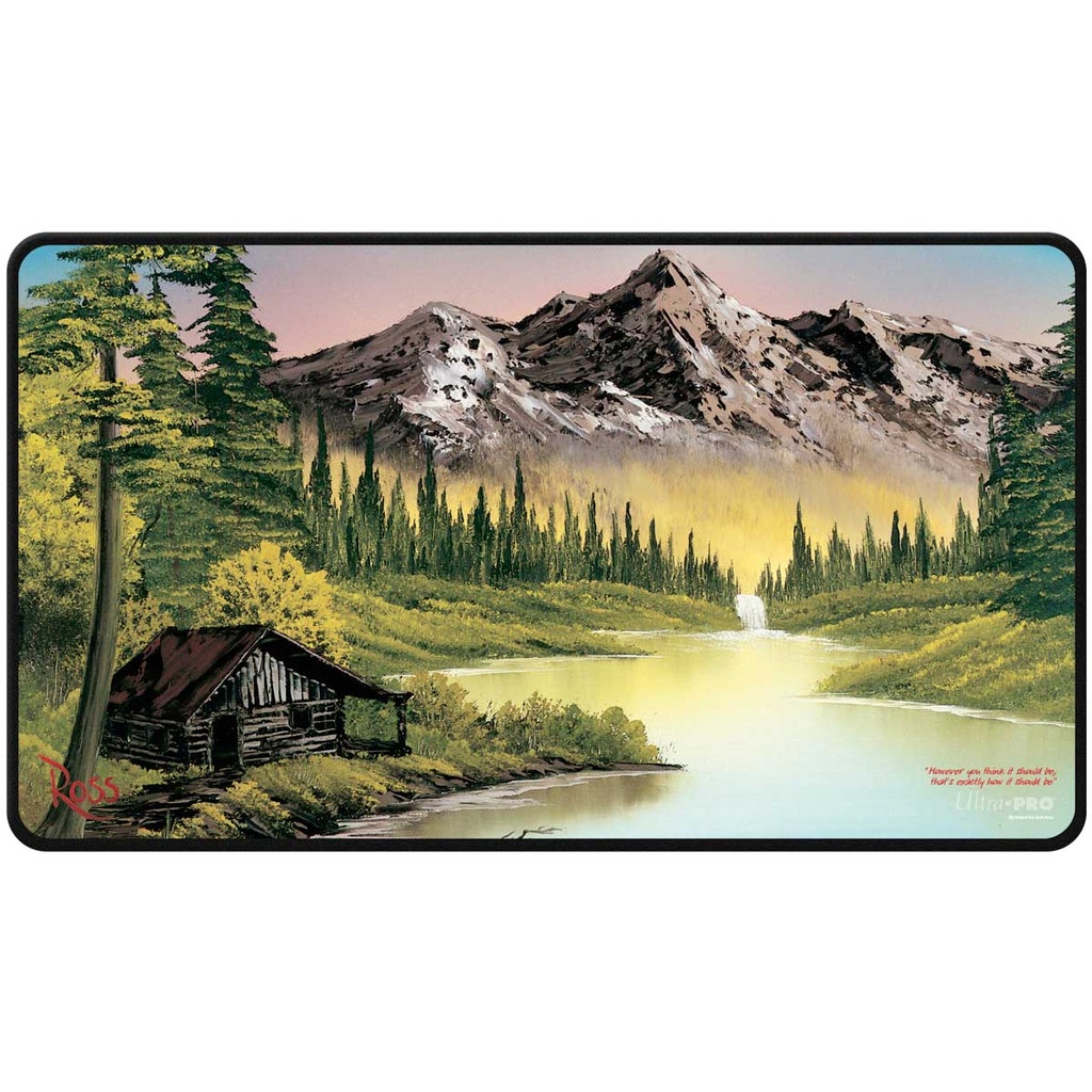 Playmat: Ultra PRO - Black Stiched - Bob Ross - Mountain Retreat