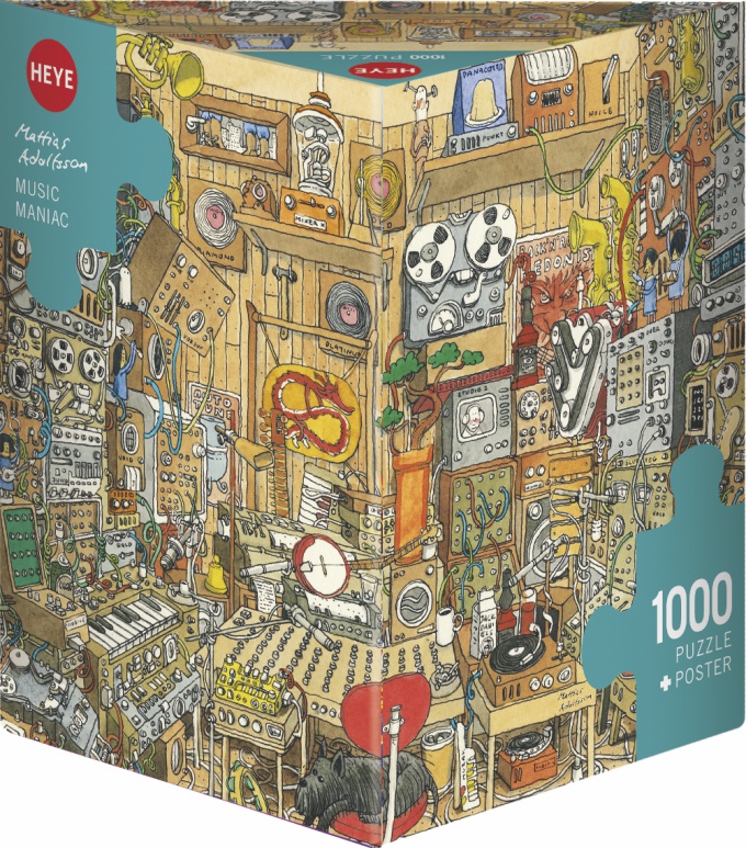 Jigsaw Puzzle: HEYE - Triangle: Adolfsson, Music Maniac (1000 Pieces)