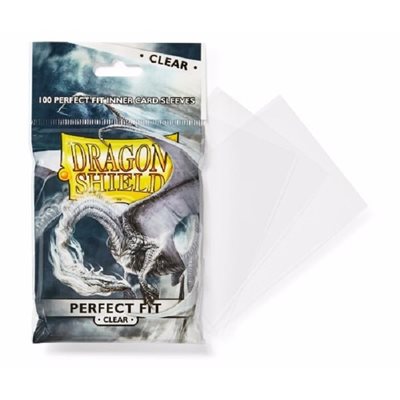 Sleeves: Dragon Shield - Standard - Perfect Fit - Top-loading (x100) - Clear