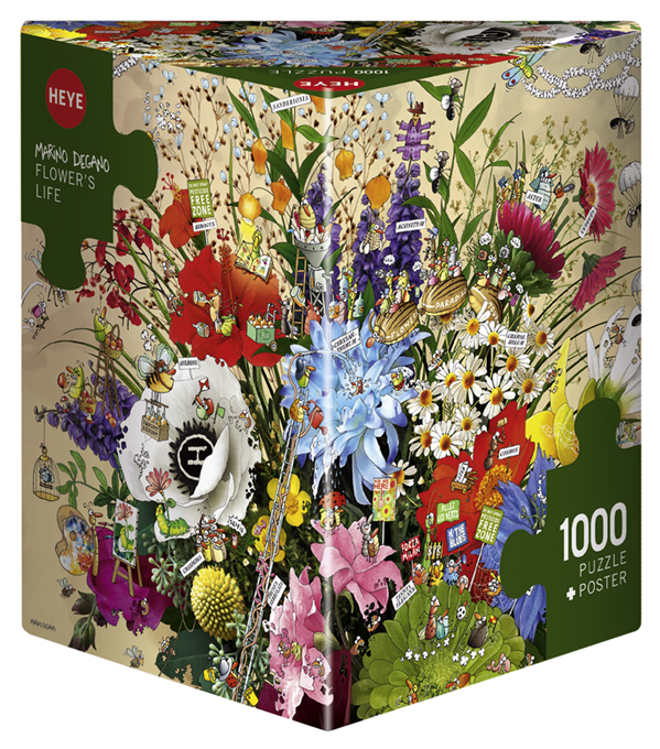 Jigsaw Puzzle: HEYE - Triangle: Degano, Flower's Life (1000 Pieces)