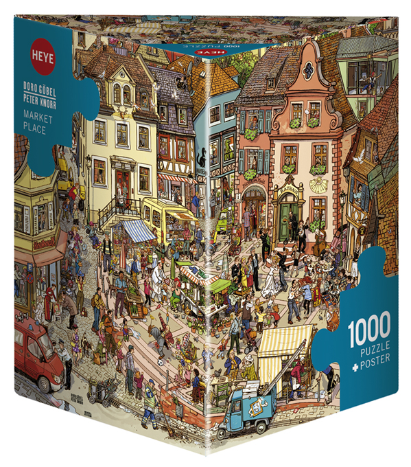 Jigsaw Puzzle: HEYE - Triangle: Gobel & Knorr, Market Place (1000 Pieces)