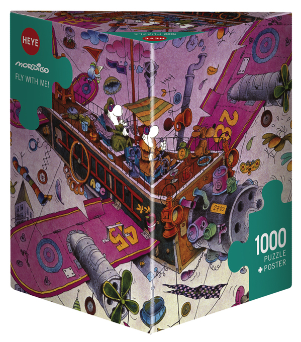 Jigsaw Puzzle: HEYE - Triangle: Mordillo, Fly With Me! (1000 Pieces)