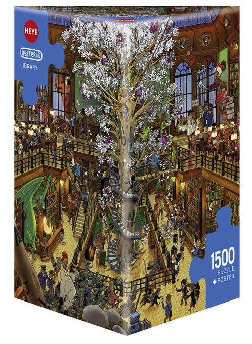 Jigsaw Puzzle: HEYE - Triangle: Oesterle, Library (1500 Pieces)