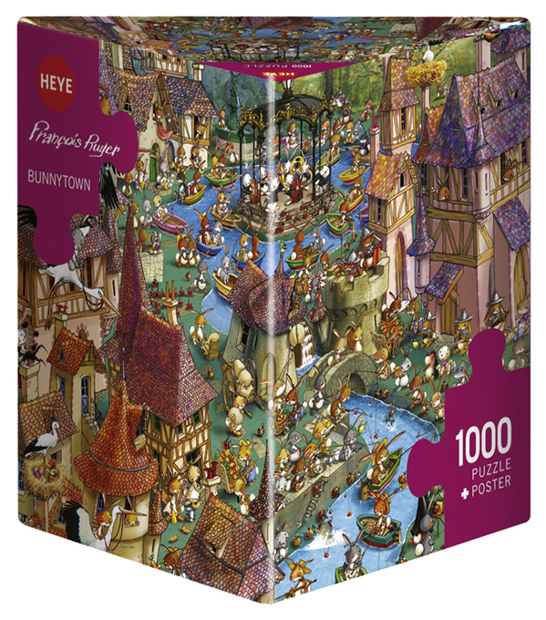 Jigsaw Puzzle: HEYE - Triangle: Ruyer, Bunnytown (1000 Pieces)