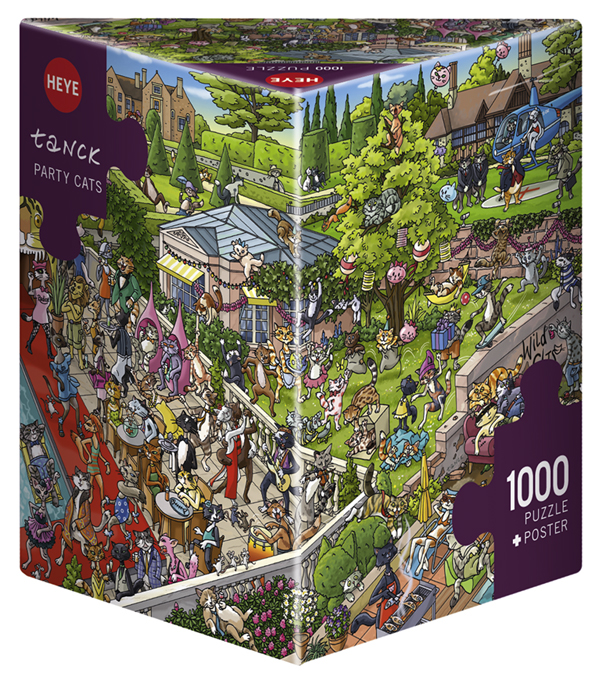 Jigsaw Puzzle: HEYE - Triangle: Tanck, Party Cats (1000 Pieces)