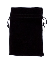 [GDIC-1403] Dice Bag: Brybelly - Velour Pouch with Drawstring, Black (7x5")