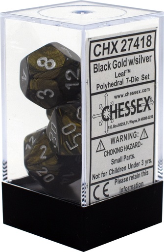 [CHX27418] Dice: Chessex - Leaf - Poly Set (x7)