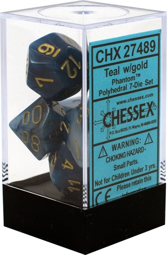 [CHX27489] Dice: Chessex - Phantom - Poly Set (x7)