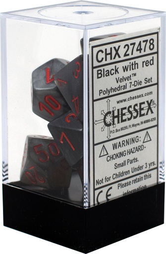 [CHX27478] Dice: Chessex - Velvet - Poly Set (x7)