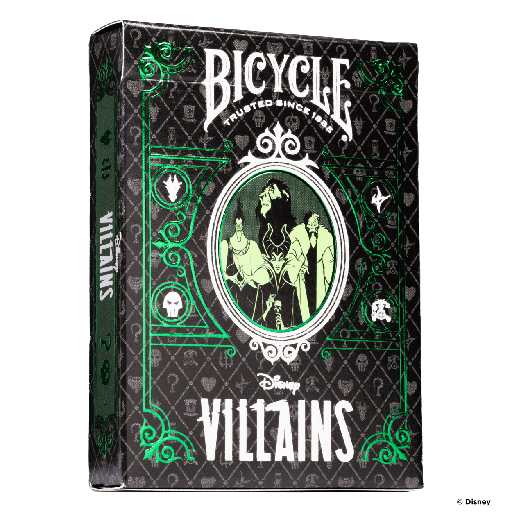 [10039960] Playing Cards: Bicycle - Disney - Villains Mixed Green / Purple