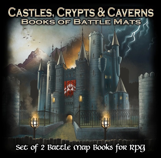 [032LBM] RPG Battle Maps: Book - Castles, Crypts, & Caverns