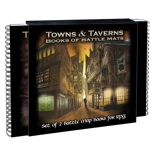 [016LBM] RPG Battle Mats: Book - Towns & Taverns